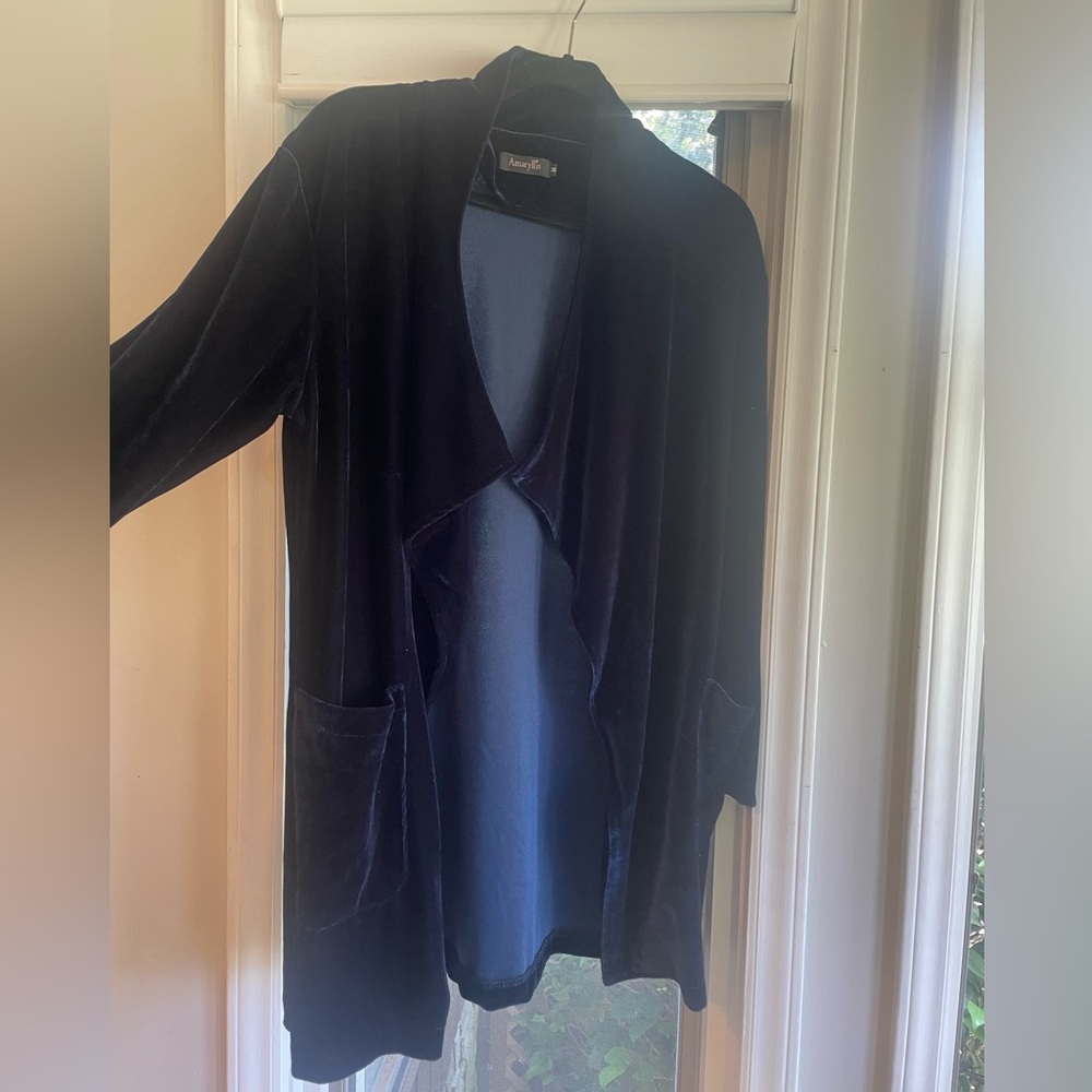 Ladies velvet cardigan ( long)